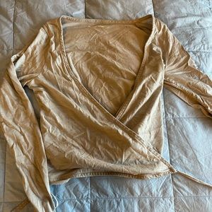 Outdoor voices merino wool wrap top